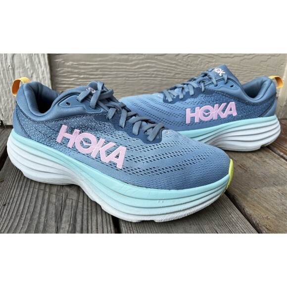Hoka One One Shoes - Hoka One One Bondi 8 Wide Women’s 8.5D Running Shoes Shadow/Dusk